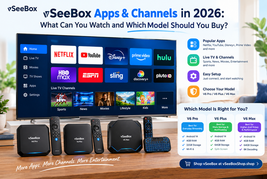 vSeeBox Apps &amp; Channels in 2026: What Can You Watch and Which Model Should You Buy?